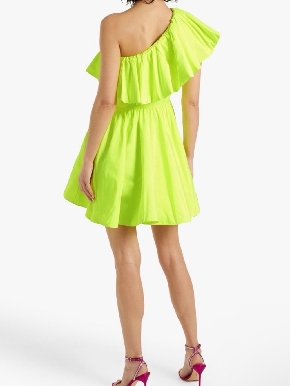 VALENTINO GARAVANI
One-shoulder neon poplin mini dress - Picture 3 of 5